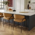 thumbnail image 2 of Tatum Tan Performance Vegan Leather Counter Stool, 2 of 4