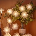 thumbnail image 2 of CHUANK [Fairy Light String] 2m 10 LED Fiber Optic Fairy Light String | Artificial Flower Garland with Warm White Glow  Battery-Operated (Batteries Not Included) for Christmas Halloween We, 2 of 6