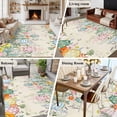 thumbnail image 5 of 6x9 Area Rugs for Living Room, Easter Non Slip Area Rugs for Kitchen Bedroom Entryway, Spring Colorful Eggs Eucalyptus Leaves Floral Washable Carpet Runner Rug Floor Mats for Bedroom Home Decor, 5 of 8