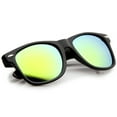 thumbnail image 5 of zeroUV Unisex Matte Finish Color Mirror Lens Large Square Horn Rimmed Sunglasses 55mm (Black / Sun) - 55mm, 5 of 5