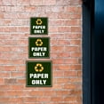 thumbnail image 6 of Square Plus Paper Only Wall or Door Sign | Eco-Friendly Recycling -Small, 6 of 9