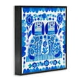 thumbnail image 3 of Stupell Industries Blue Folk Style Puppies Animals Painting Black Framed Art Print Wall Art, 17 x 17, 3 of 8
