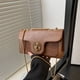 thumbnail image 1 of Bolso de hombro casual para mujer | Bolso bandolera tipo mensajero | Cuero PU | Correa ajustable | Bolso versátil tipo tote | Diseño elegante | 21.5x12x8cm | Negro, marrón, café, 1 of 6