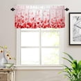 thumbnail image 6 of Valentines Day Window Valances Pink Love Heart Valance Kitchen Curtains with Rod Pocket Short Curtain Panels for Bedroom Living Room 54" X 18", 6 of 6