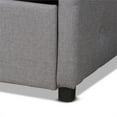 thumbnail image 4 of Baxton Studio Lit de Repos Transitionnel Gris Queen Size avec Gigogne, 4 of 6