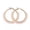 Rose Quartz, variant on Black Agate Textured Hoop Earrings Stone Beads Stainless Steel Hoop 50mm Pin 0.6x1mm P602
