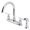 Chrome, variant on Kingston Brass FB7791CMLSP Manhattan Double-Handle 8" Centerset Kitchen Faucet with Side Sprayer, Polished Chrome