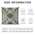 thumbnail image 6 of Nawypu  Orient Pillow Sham, Moroccan Floral Pattern with Victorian Rococo Baroque Design, Decorative Standard King Size Printed Pillowcase,Cream Indigo 2pc 22x22in, 6 of 6