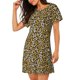 thumbnail image 2 of Fotbe Leopard Bata de Dormir para Mujer con Estampado, Camisón de Algodón de Manga Corta, Ropa de Dormir Casual, 2 of 6