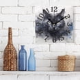 thumbnail image 3 of Black and Cat Wall Clock Square Silent Non Ticking Battery Operated Clock for Home Bathroom Kitchen Bedroom Living Room, 3 of 8
