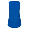 thumbnail image 4 of Chaleco con cuello en V para mujer, camiseta sin mangas, camisa informal de poliéster de verano, lavable a máquina, 4 of 6