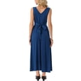 thumbnail image 3 of VESTIDOS SIN MANGAS DE INSPIRE CHIC para Mujeres, Vestido Maxi Casual con Cintura Ajustable y Bolsillos XL Azul Oscuro, 3 of 6