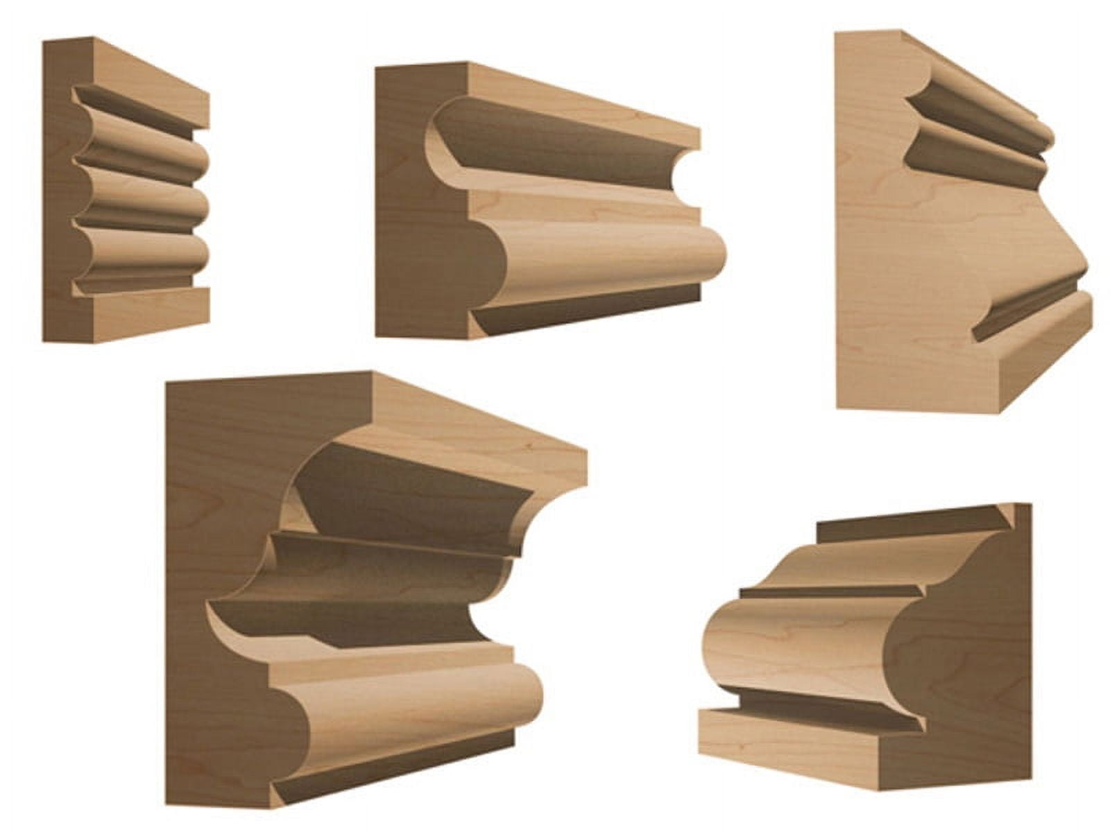 5 Bit Furniture Trim & Molding Router Bit Set - 1/2" Shank - Yonico 16540