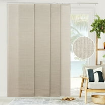 CHICOLOGY QUAD RAIL SLIDING PANEL Woven Truffle (Woven Sandshell) W:46-86 x H:Up-to 96 inches