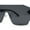 All Black, variant on Oversize Flat Top Panel Mono Block Shield Lens Sunglasses All Black