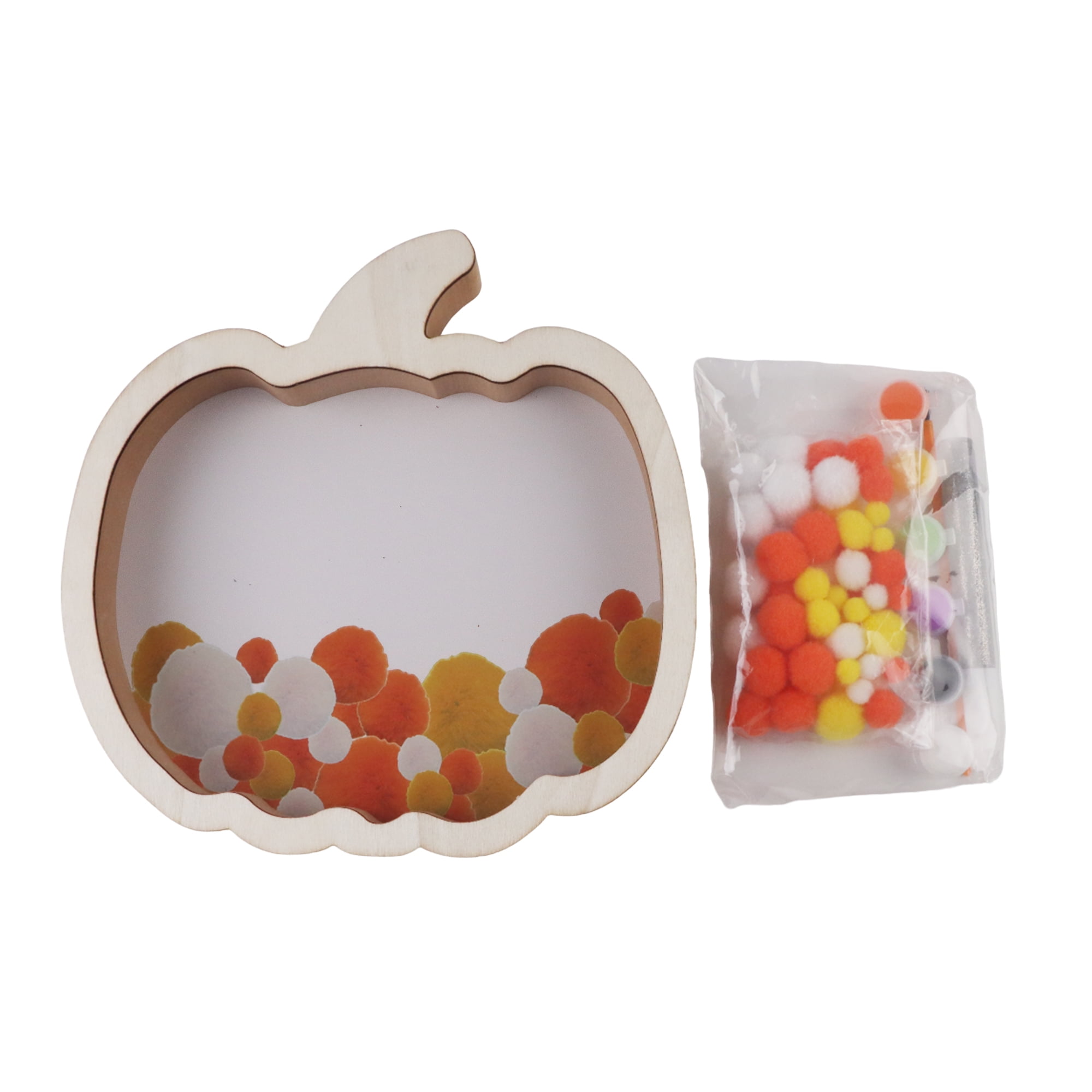 Make Your Own Fillable Pumpkin,for Fall and Halloween Decoration, 9x9 inch MDF Pumpkin, Non-Brand