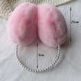 thumbnail image 2 of Winter Earmuff Soft Plush Solid Color Faux Pearl Fluffy Ear Muff Ear Warmer, 2 of 6