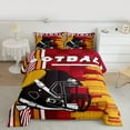 thumbnail image 2 of Homewish Kids Rugby Helemt Bedding Comforter Set,Football City Twin Comforter Sets,Orange Red Black Bedding Set For Boys Teens,Super Cozy Room Decor Reversible,2pcs, 2 of 8