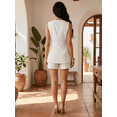 thumbnail image 3 of Conjunto 3 Piezas Chaleco, Top y Short, Estilo Casual Chic Moderno, Look Elegante para Mujer, 3 of 5