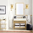 thumbnail image 3 of Rennnsan 2-Light Modern Gold Linear Sputnik Wall Light Sunburst Starburst Up&Down Bathroom Vanity Light Gold Leaf Distressed, 3 of 5