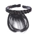 thumbnail image 4 of Bandeau Perruques Synthétiques Mode Frange Extensions de Cheveux pour Femmes Filles (Noir), 4 of 9