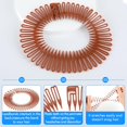 thumbnail image 4 of 6PCS Full Circular Stretch Peine Hair Band Circular Plástico Flexible con Dientes para Mujeres Lady Girls (Brown), 4 of 4