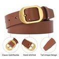 thumbnail image 3 of SENDEFN Women's Casual Leather Belts for Jeans Pants Ladies Belt Fashion Vintage Gold Pin Buckle, 3 of 6