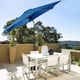 thumbnail image 4 of Costway 2,7m Sombrilla Parasol de con Bielas y Costillas de Acero Sombrilla Inclinada para Terraza Jardín Playa Azul, 4 of 7