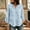 A2-Light Blue, variant on Womens Tops 3/4 Sleeve Bohemian Peasant Clothes Linen Shirts for Women Gauze Shirts Breathable Cotton Blend Ruffle Sleeve Blouses Ladies Tops and Blouses Gray XL