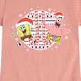 thumbnail image 3 of SpongeBob SquarePants - Spongebob Patrick Candy Canes - Toddler & Youth Girls Short Sleeve Graphic T-Shirt, 3 of 7