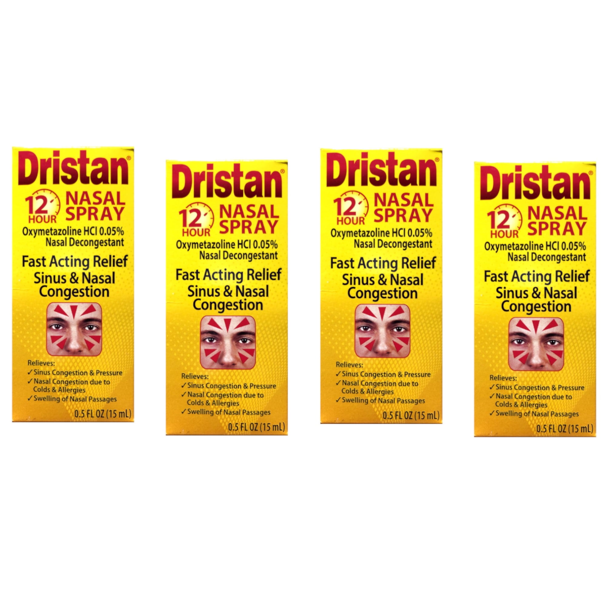 Dristan 12-Hour Nasal Spray 0.50 oz (Pack of 4)