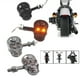 thumbnail image 5 of (Plata-67*47mm,M10mm)2 uds. Señales de giro LED de calavera Punk para la mayoría de las motocicletas, accesorios de reacondicionamiento personalizados para motocicletas de 12V, 5 of 5