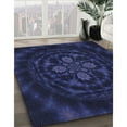 thumbnail image 3 of Ahgly Company Machine Washable Indoor Square Transitional Night Blue Area Rugs, 8' Square, 3 of 7