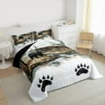thumbnail image 3 of Manfei Wildlife Bear Print Bedding Comforter Set for Child, Jungle Animal Twin Comforter Sets, Rustic Cabin Reversible Bedding Set, Microfiber Bedroom Decor, 2 Pieces, 3 of 8