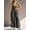Dark Gray, variant on Women'S Adjustable Strap Overalls Button Front V Neck Wide Leg Jumpsuit with Pockets Pink S