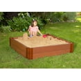 thumbnail image 4 of Frame It All Tool-Free Classic Sienna 4ft. x 4ft. x 11in. Composite Square Sandbox Kit with Collapsible Cover - 2" profile, 4 of 13