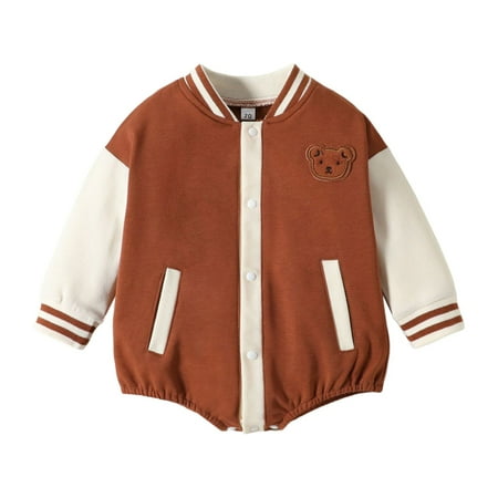 

FELWORS Autumn And Winter Baby Boys Girls Long Sleeve Cartoon Prints Romper Bodysuits Jumpsuit Clothes （Applicable Age: 0-18M)