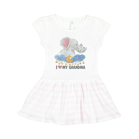 

Inktastic I Love My Grandma Elephant Family Gift Toddler Girl Dress
