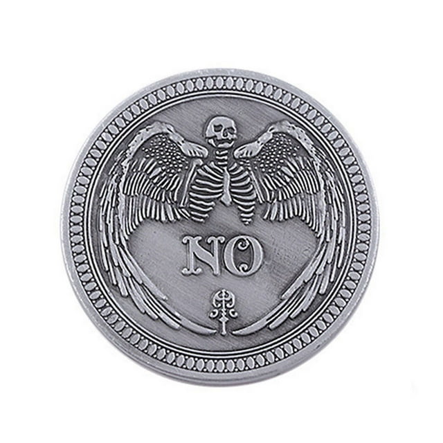 Coin Yes/No Decisions Anime conmemorativo, 3,8 cm, 42 g, hierro