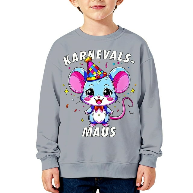 HUANBAI Kids Unisex Karnevals Graphic Crewneck Sweatshirt 3-4 years
