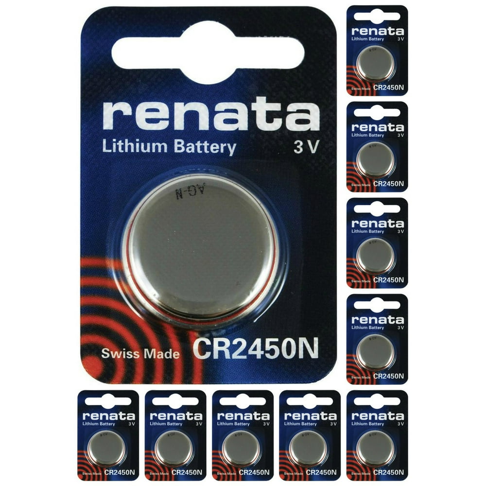 Renata CR2450N 3V Lithium Coin Battery 10 Pack + FREE SHIPPING ...