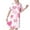 D, variant on Girls Nightgowns & Pajamas - Princess Cute Printed Nightdress, Short-Sleeve Crewneck Loose A-Line Fit 3-12 Years, Soft Lightweight Loungewear
