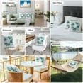 thumbnail image 6 of Waterproof Throw Pillow Covers Set of 2, 20x20 Inch Teal Botanical Spring Decorative Pillowcases Outdoor Pillow Slip Cushion Covers Set for Couch Tent White Floral Spring, 6 of 7