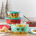 thumbnail image 1 of Pyrex Mickey & Minnie Mouse Decorated Glass Storage Set, 8 Pieces, 1 of 3