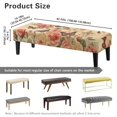 thumbnail image 7 of Jiueut Vintage Butterfly Rose Peony Print Dining Room Bench Covers, Anti Dust Long Bench Seat Slipcover Stretchable Rectangle Chair Protection for Living Room Bedroom Kitchen, 7 of 7