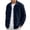 Navy, variant on MXALUOB Men's Corduroy Jackets Button Front Textured Shirt Jacket with Chest Pocket Turn Down Collar Long Sleeve Casual Overshirt