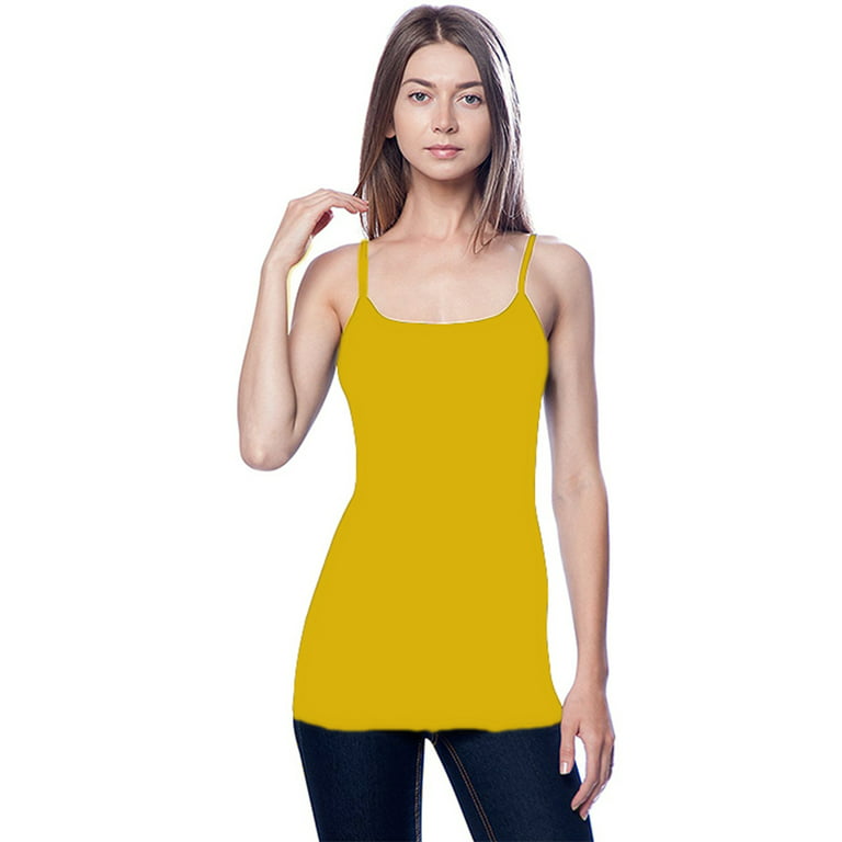 Essential Basic Women Value Pack Deal Cami Tanks Adjustable Spagetti Strap  Many Colors - Small to 3XL