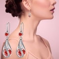thumbnail image 1 of Boucles d'Oreilles Pendantes Rondes en Acier Inoxydable pour Femmes Bijoux Élégants, 1 of 2