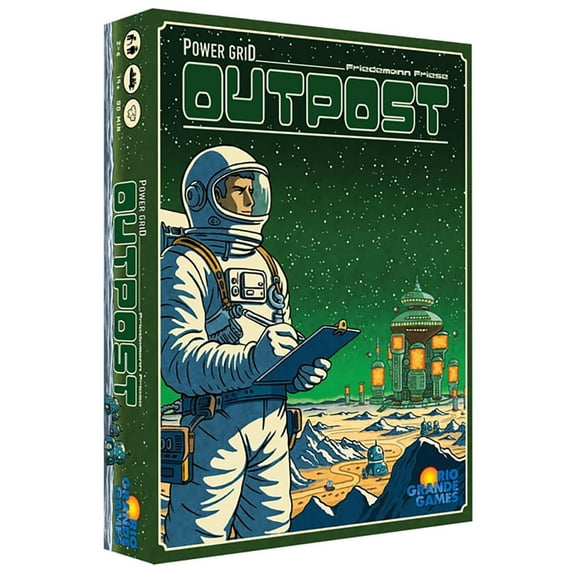 Rio Grande Games: Power Grid Outpost - Economic Strategy Game, Manage Electricity On The Space New Planet, Ages 14 , 2-6 Players, 45-90 Mins