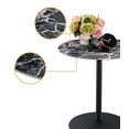 thumbnail image 2 of Circa 17.5" Round End Table with Black Marble Textured Glass Top, 2 of 3